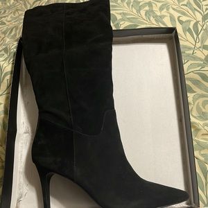 BNIB Aqua Black suede knee high boots